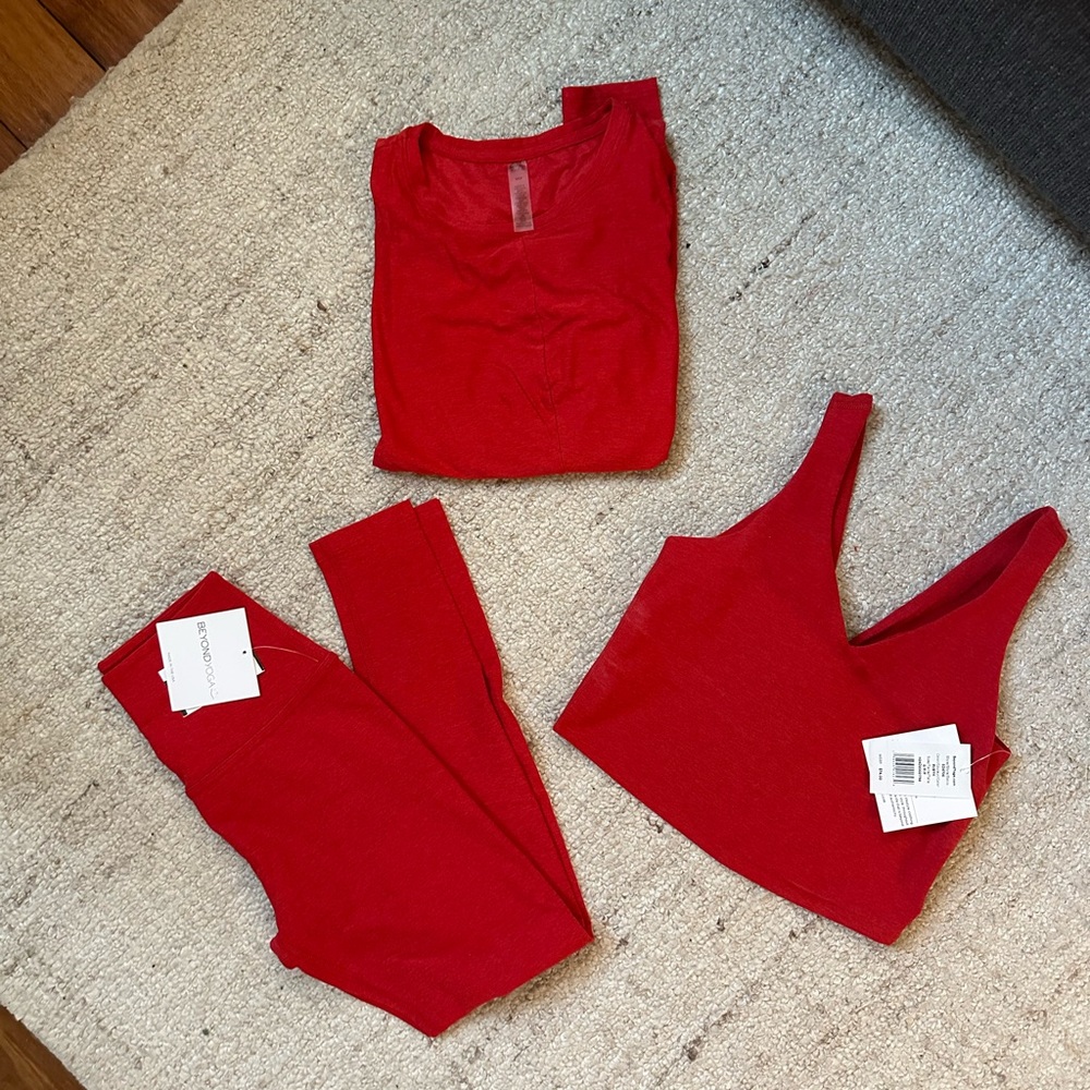 Beyond Yoga Red SpaceDye Set